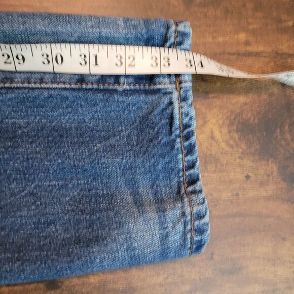 Aeropostale Jeans Mens 32x34 Slim Straight Ripped Medium Light Wash - Picture 9 of 10